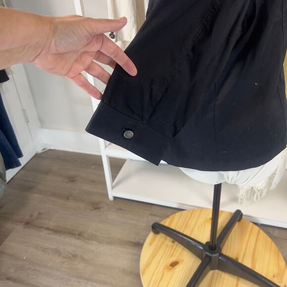 CJ Banks Women's Size 1X Black Button Up Shirt with Button Sleeve detail #3089 - Picture 10 of 10